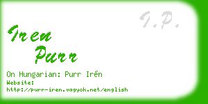 iren purr business card